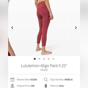 Align 25” - Chianti - Size 4